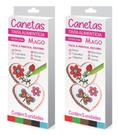 Kit C/2 Caneta Tinta Alimentícia Ponta Fina 5un Recarre Mago