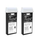 Kit c/2 Ceras Depilatória Negra Refil Roll On Depilflax 100g