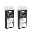 Kit c/2 Ceras Depilatória Negra Refil Roll On Depilflax 100g