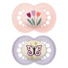 Kit C/ 2 Chupetas Day&Night MAM 16m+ Menina + Estojo CH30422