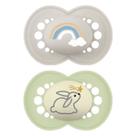Kit C/ 2 Chupetas Day&Night MAM 16m+ Neutra + Estojo CH30423
