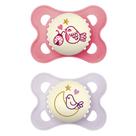Kit c/ 2 Chupetas Night Mam 0-6m Tam1 Rosa CH22222 Kit c/ 2 Chupetas Night Mam 0-6m Tam1 Rosa CH22222