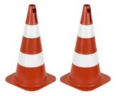Kit C/2 Cone Sinalização 50cm Laranja E Branco Picplastico