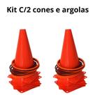 Kit C/2 Cones C/Argolas Jogo Brinquedo Esportivo Educativo29