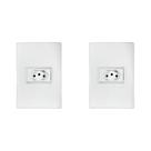 Kit C/2 - Conjunto Ilumi Vivaz Branco Com Placa 1 Tomada ...