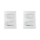 Kit C/2 - Conjunto Ilumi Vivaz Branco Com Placa 2 Simples...