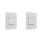 Kit C/2 - Conjunto Peesa Alfa 1505A 2 interruptores Simpl...