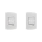 Kit C/2 - Conjunto Peesa Alfa 1505A 2 interruptores Simpl...