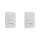Kit C/2 - Conjunto Peesa Alfa 1505A 2 interruptores Simpl...