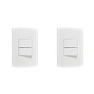 Kit C/2 - Conjunto Peesa Alfa 1505B 2 interruptores Paral...