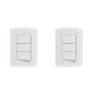 Kit C/2 - Conjunto Peesa Alfa 1507B 3 interruptores Paral... Kit C/2 - Conjunto Peesa Alfa 1507B 3 interruptores Paral...