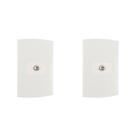 Kit C/2 - Conjunto Peesa Alfa 1509 1Tomada P/Antena Branco Kit C/2 - Conjunto Peesa Alfa 1509 1Tomada P/Antena Branco