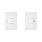 Kit C/2 - Conjunto Peesa Alfa 1512 1 Interruptor Camp.Branco Kit C/2 - Conjunto Peesa Alfa 1512 1 Interruptor Camp.Branco