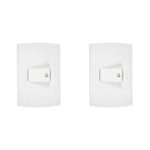 Kit C/2 - Conjunto Peesa Alfa 1512 1 Interruptor Camp.Branco