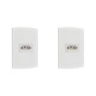 Kit C/2 - Conjunto Peesa Alfa 1545 1Tomada 20A Branco Kit C/2 - Conjunto Peesa Alfa 1545 1Tomada 20A Branco