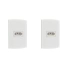 Kit C/2 - Conjunto Peesa Alfa 1545 1Tomada 20A Branco Kit C/2 - Conjunto Peesa Alfa 1545 1Tomada 20A Branco