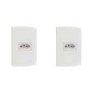 Kit C/2 - Conjunto Peesa Alfa 1545 1Tomada 20A Branco Kit C/2 - Conjunto Peesa Alfa 1545 1Tomada 20A Branco