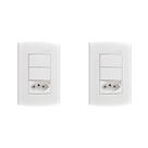 Kit C/2 - Conjunto Peesa Alfa 1548A 2 interruptores Sim.T...