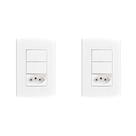Kit C/2 - Conjunto Peesa Alfa 1548B 2 interruptores Par.T...