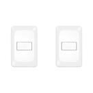 Kit C/2 - Conjunto Pial Pop 4X2 Branco Com Placa (1Simple...