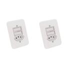 Kit C/2 - Conjunto Radial Pollar 1901119 2Ss 1Tomada 10A