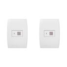 Kit C/2 - Conjunto Soprano Ilus 4X2 Branco Com Placa(Ciga...