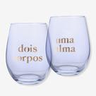 Kit c/ 2 copos egg glass amor dois corpos - zona criativa
