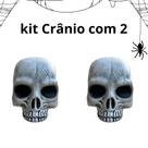Kit C/2 Crânio 16cm Esqueleto Enfeite Halloween Decoração