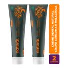 Kit c/ 2 Creme Dental Vegano Natural Cravo Curcuma e Melaleuca 80g - Orgânico Natural