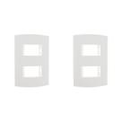 Kit C/2 - Espelho Placa Peesa Alfa P1504 4X2 2Modulo Dist...