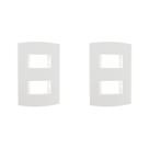 Kit C/2 - Espelho Placa Peesa Alfa P1504 4X2 2Modulo Dist...