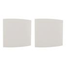 Kit C/2 - Espelho Placa Peesa Alfa P1530 4X4 Cega Branco
