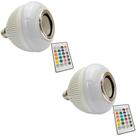 Kit C/2 Lâmpada Caixa De Som Bluetooth Rgb Recarregável