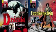 Kit C/2 Livros Clássicos em HQ Quadrinhos - Drácula e Frankenstein