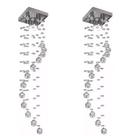 Kit C/2 Luminárias Em Espiral Para Lavabo, Com 60cm De Altura