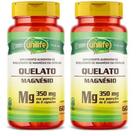 KIT C/2 Magnésio Quelato Mg Puro 700mg 120 Caps Vegano Unilife