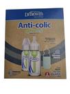 Kit c/ 2 mamadeiras de vidro, Dr. Browns, Anti-Colic, 120ml, Inclui capa de silicone - Original!