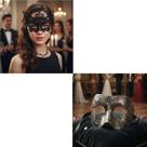 Kit C/ 2 Máscaras Casal Baile Festas Debutante 50 Tons de Cinza