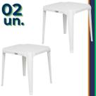 Kit c/ 2 Mesa De Plástico Monobloco P/ Evento Festa Uso Comercial Preta Branca Plástica c/ Garantia