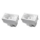 Kit C/2 - Modulo Ilumi Vivaz 1 Tomada 10A. Branco 75140