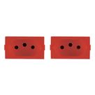 Kit C/2 - Modulo Peesa Alfa 1445V Tomada 20A Vermelho