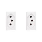 Kit C/2 - Modulo Pial Pop 1Tomada 20A Lg03020 Branco Kit C/2 - Modulo Pial Pop 1Tomada 20A Lg03020 Branco