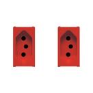 Kit C/2 - Modulo Soprano Ilus (Tomada 10A Vermelho) 5Ub9...