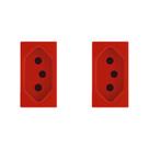Kit C/2 - Modulo Soprano Ilus (Tomada 10A Vermelho) 5Ub99007 Kit C/2 - Modulo Soprano Ilus (Tomada 10A Vermelho) 5Ub99007