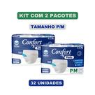 Kit c/ 2 pacotes Fralda Confort Master Pants P/M com 16 unidades