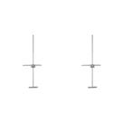 Kit C/2 - Para-Raio Terminal Aereo Fixacao Horizontal Dr...