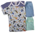 Kit C/2 Peças Camiseta Manga Curta+ Mijão Roupas de Bebê