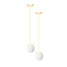Kit c/2 pendente globo stuttgart - dourado brilho bq fl