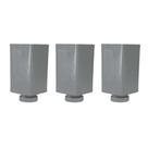 Kit c/ 2 Pés Palazzo Para Móveis e Armários com Regulagem de 8cm a 10cm e Parafusos Cor:Preto