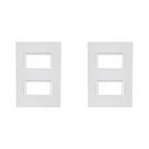 Kit C/2 - Placa Conjunto Modular Ilumi Vivaz 4X2 - 2 Modu...